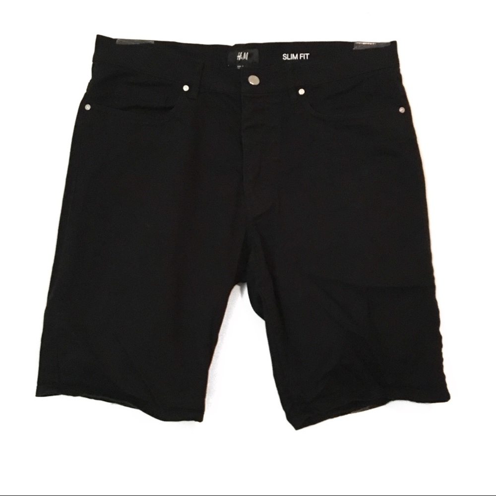 H&M Slim Fit Shorts Black 31